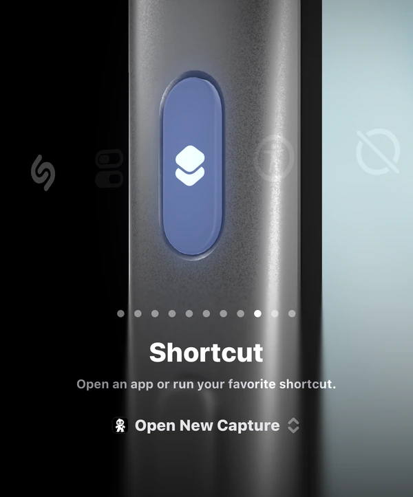 iPhone Action Button configured to open a new Soggy Voodoo Capture